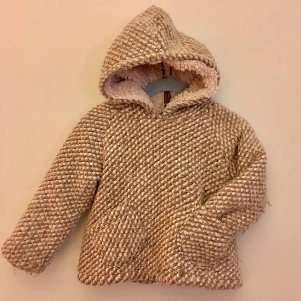 Zara Baby Girl Zip Back Hoodie Sherpa Jacket